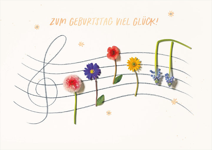 Classic Line Doppelkarte Geburtstag viel Glück