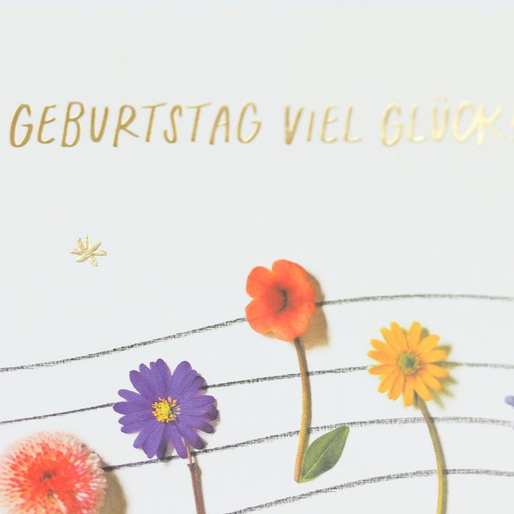 Doppelkarte Geburtstag viel Glück Classic Line Querformat