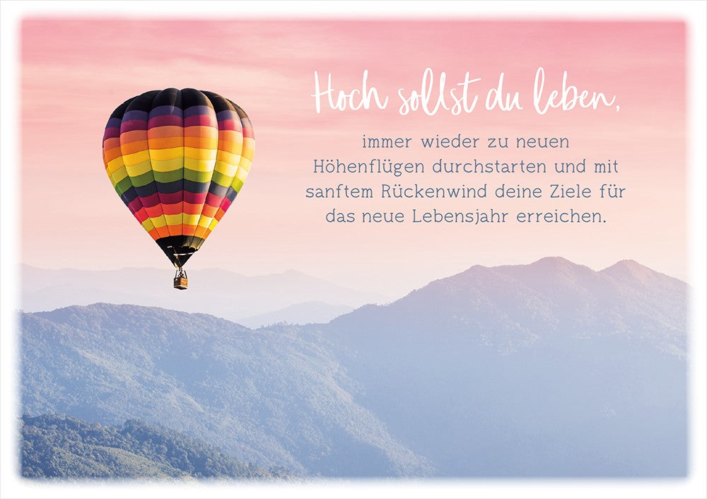 Classic Line Doppelkarte Geburtstag Höhenflug