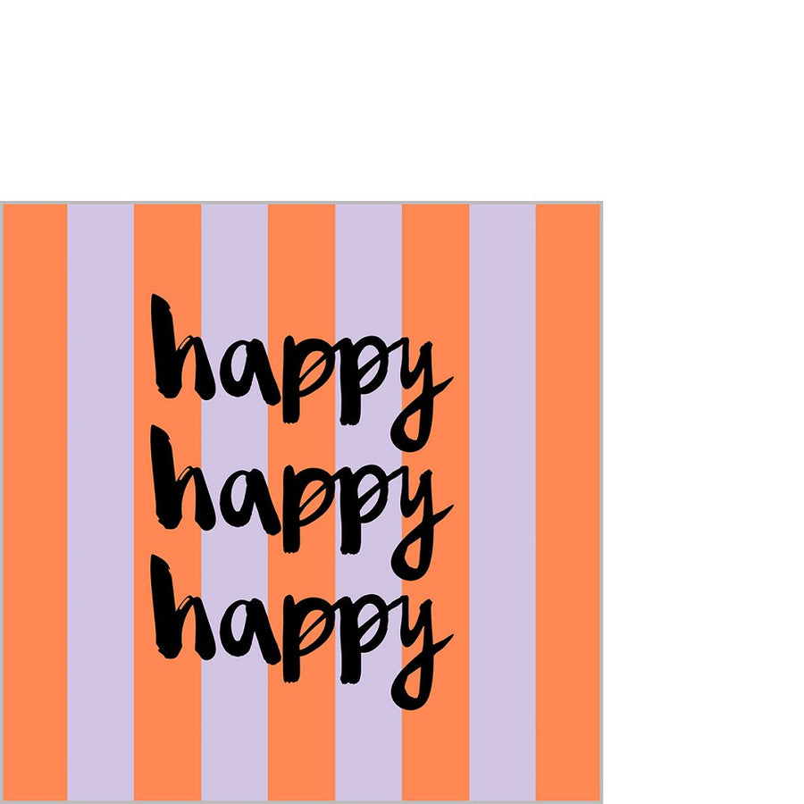 ppd Servietten Formart Happy 25x25 cm Cocktailformat