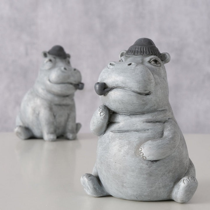 Dekofigur Nilpferd Figur Heiner BOLTZE ca 12 cm mehrfarbig 190 g Indoor