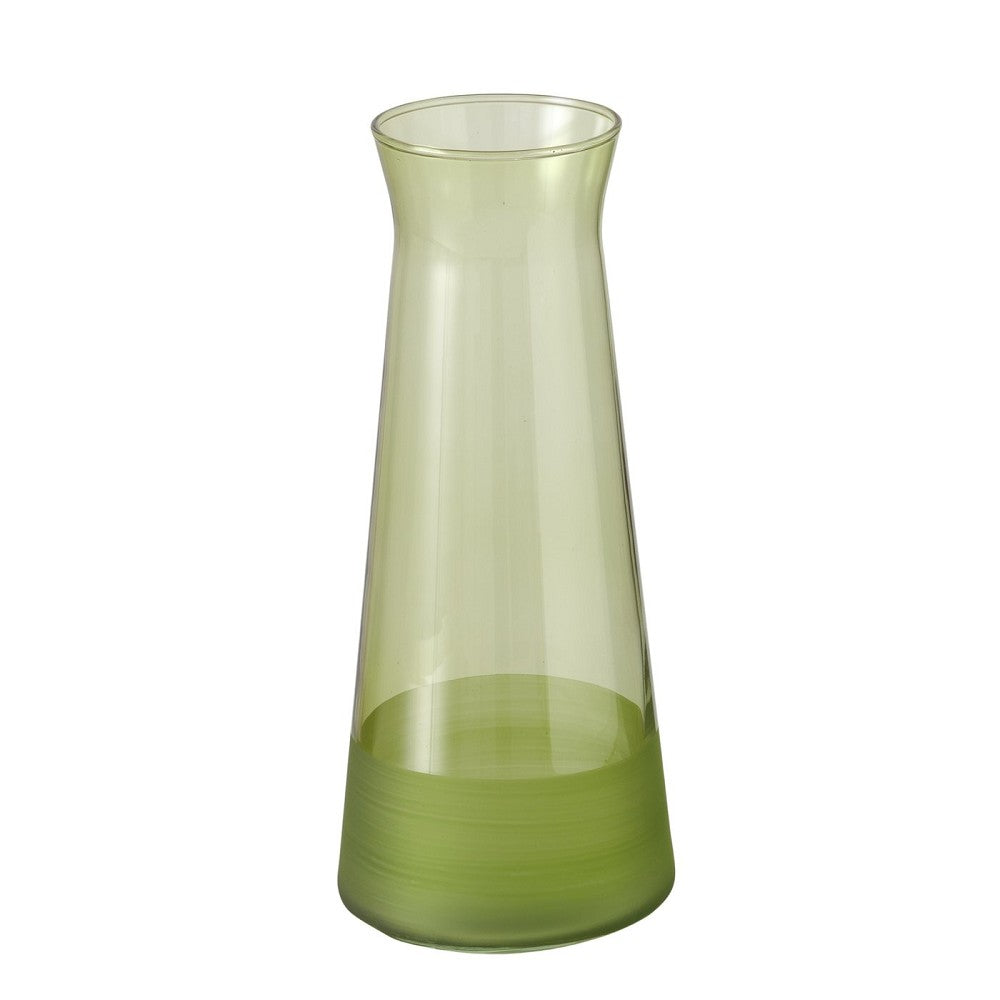 Karaffe Moluna grün handgemalt aus lackiertem Glas 1145 ml Glanz Matt