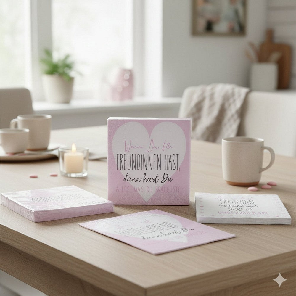 Papierservietten Friends 33x33 cm FSC MIX lebensmittelgeeignet pro Bestellung 1 Packung