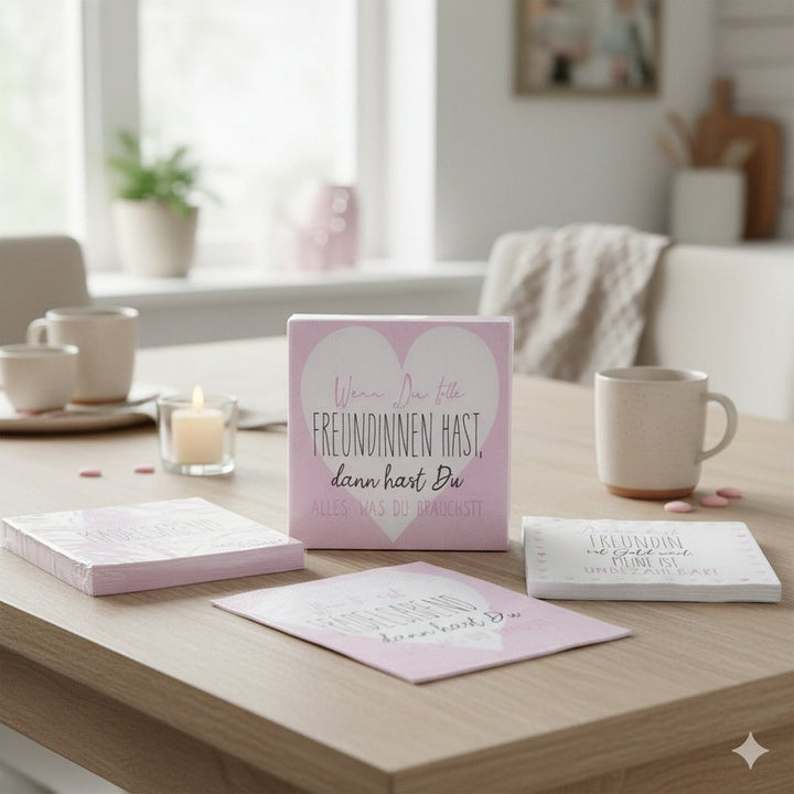 Papierservietten Friends 33x33 cm FSC MIX lebensmittelgeeignet pro Bestellung 1 Packung