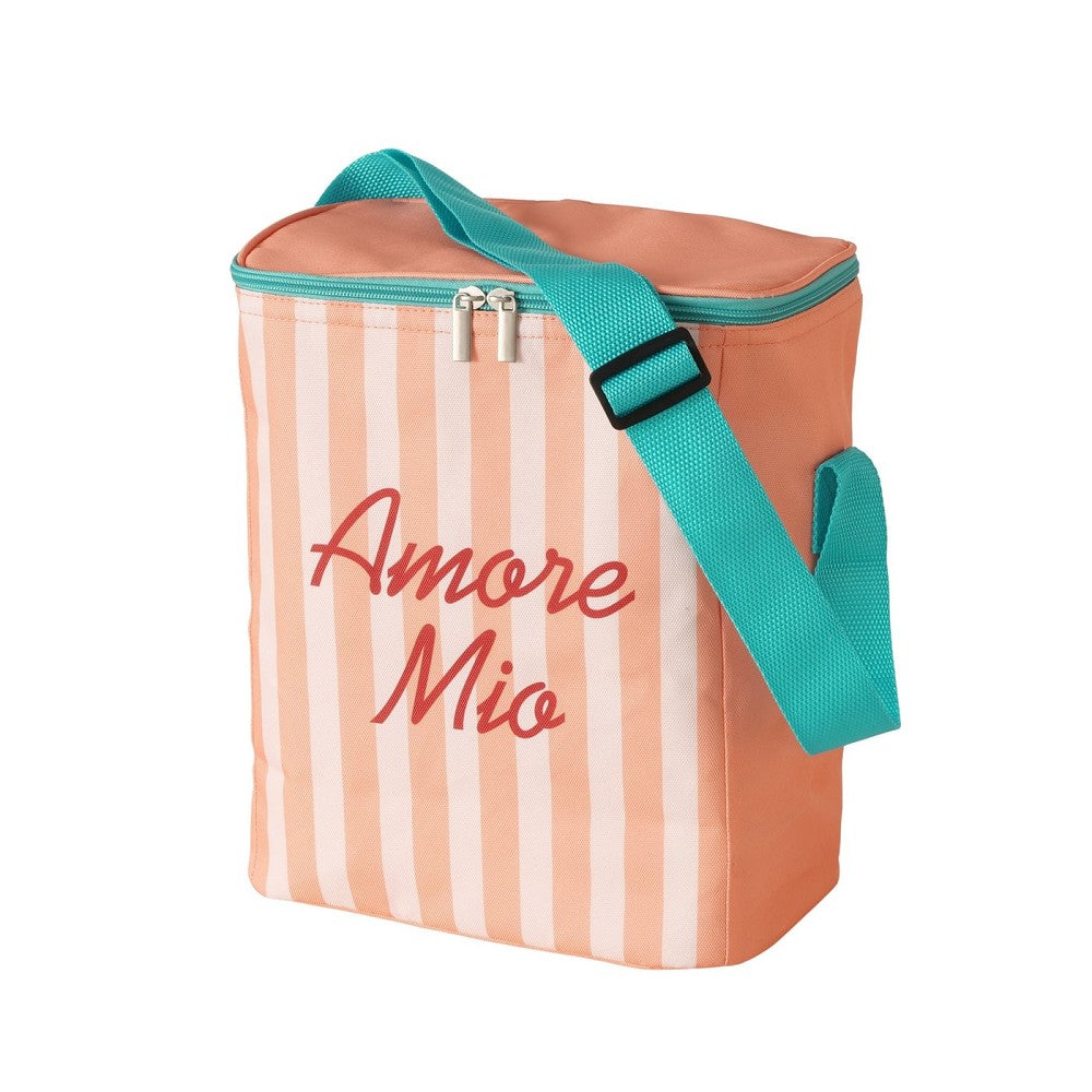 Kühltasche Amore Mio Thermotasche 9 Liter Orange Dunkelrot Reißverschluss Trageriemen