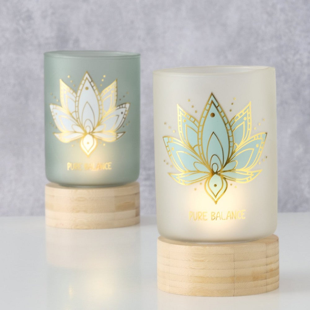 Rundes Windlicht Bali 15,5 cm Ø 8,5 cm Tischdeko Indoor Kerze nicht enthalten