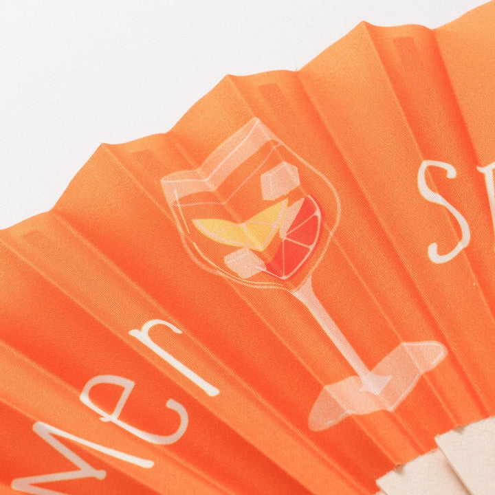 Sommer Fächer Summer Spritz aus Kiefernholz und Polyester 23 cm bedruckt leicht