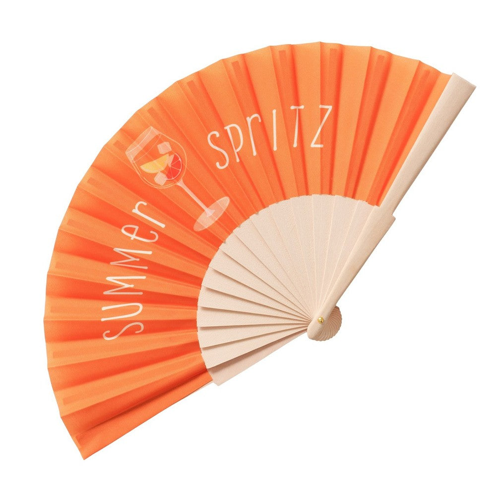 Sommer Fächer Summer Spritz aus Kiefernholz und Polyester 23 cm bedruckt leicht