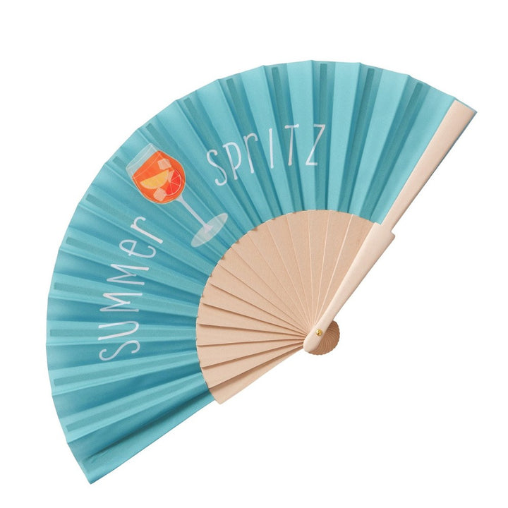 Sommer Fächer Summer Spritz aus Kiefernholz und Polyester 23 cm bedruckt leicht