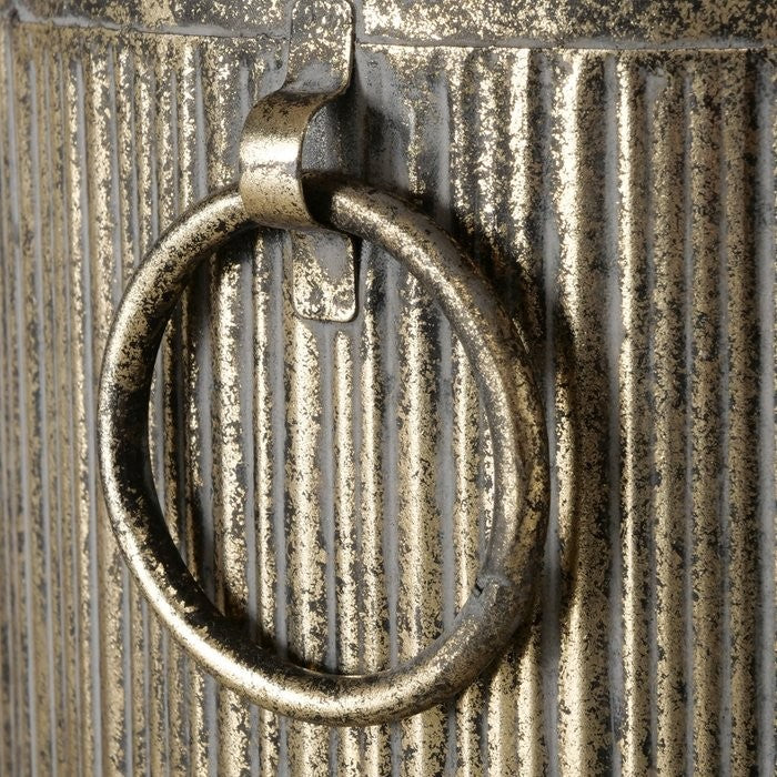 Metall Übertopf Somerset antikgold Indoor nicht wasserdicht für große Zimmerpflanzen 32 cm