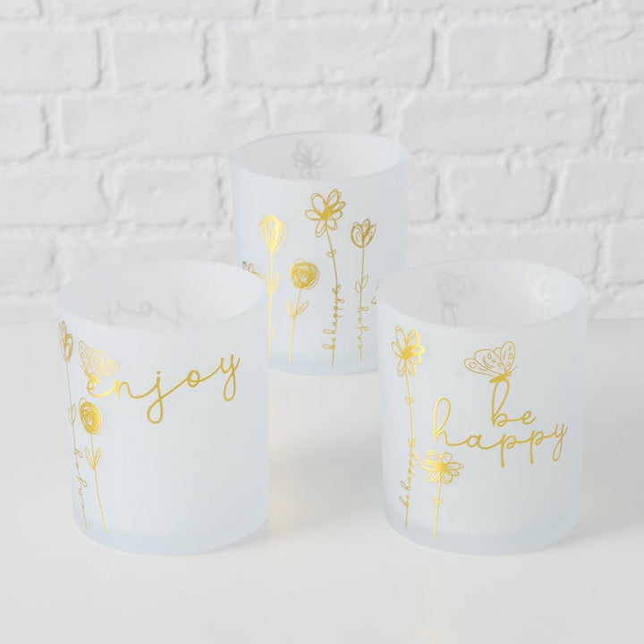 Rundes Windlicht Davina 8,5 cm Ø 7 cm freistehend Indoor Kerze nicht enthalten pro Bestellung 1 Stüc