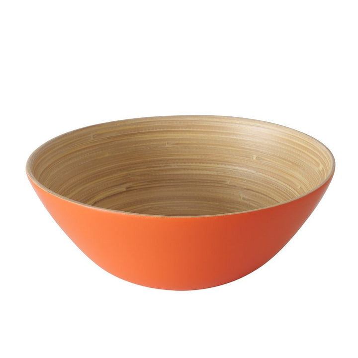 Schale Bambo klein Bambus handgearbeitet natur orange rund Ø 18,5 cm lebensmittelgeeignet
