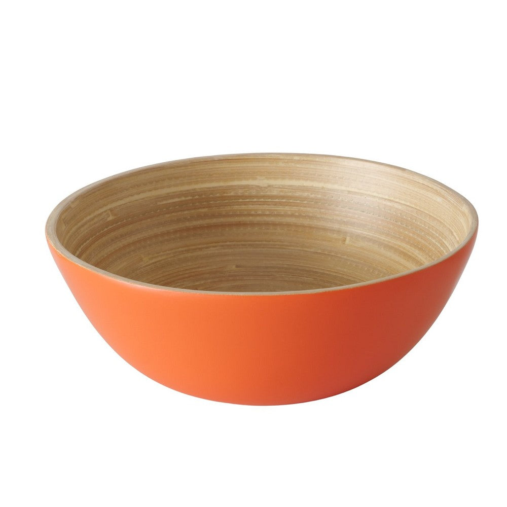 Schale Bambo groß Bambus handgearbeitet natur orange rund Ø 25 cm lebensmittelgeeignet