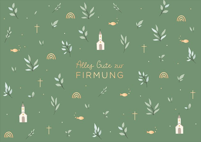 Doppelkarte Firmung Alles Gute zur Firmung Classic Line Grafik Werkstatt Format 120 x 170 mm