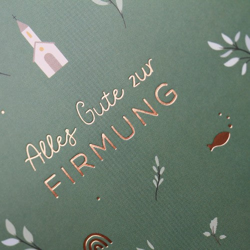 Firmung Karte Segenswünsche Classic Line Doppelkarte mit Text Alles Gute zur Firmung 120 x 170 mm