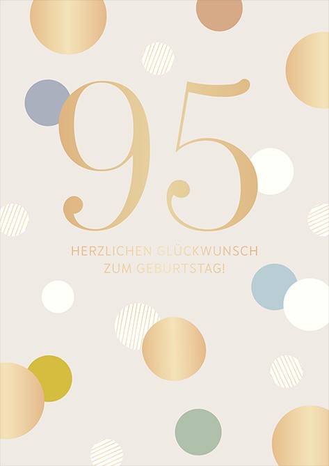 Grafik Werkstatt Classic Line Doppelkarte 95 Geburtstag Herzlichen Glückwunsch Hochformat 120 x 170