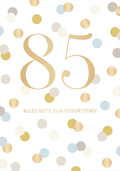 Grafik Werkstatt Classic Line Doppelkarte 85 Geburtstag Alles Gute zum Geburtstag Hochformat