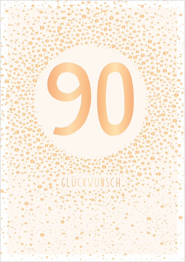 Grafik Werkstatt Classic Line Doppelkarte 90 Glückwunsch Hochformat 120 x 170 mm Zahlengeburtstag