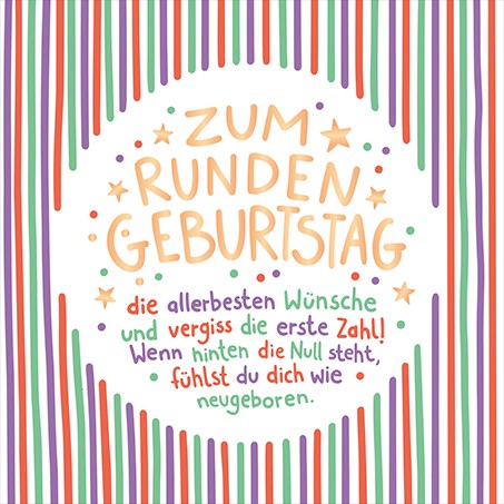 QuadrART Doppelkarte Hotfoil Luxor 423 Grafik Werkstatt Zahlengeburtstag Grußkarte
