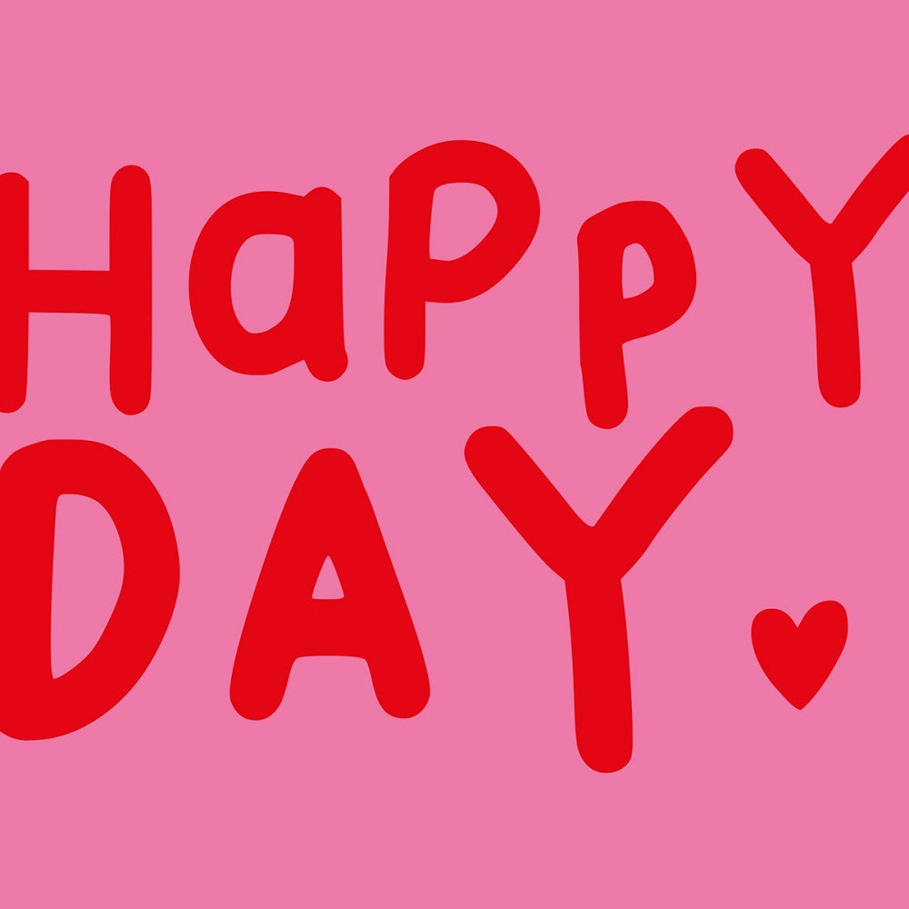 Servietten Happy Heart ppd buntes Design mit Spruch Tissue lebensmittelecht FSC
