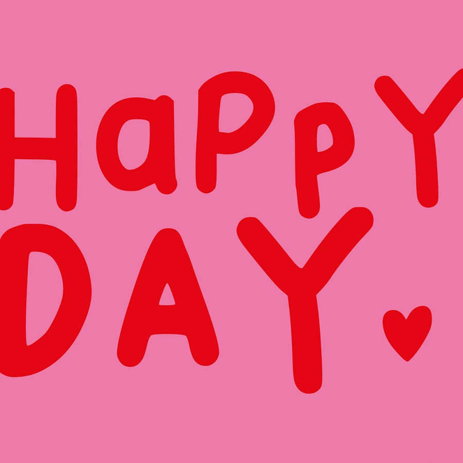 Servietten Happy Heart ppd buntes Design mit Spruch Tissue lebensmittelecht FSC