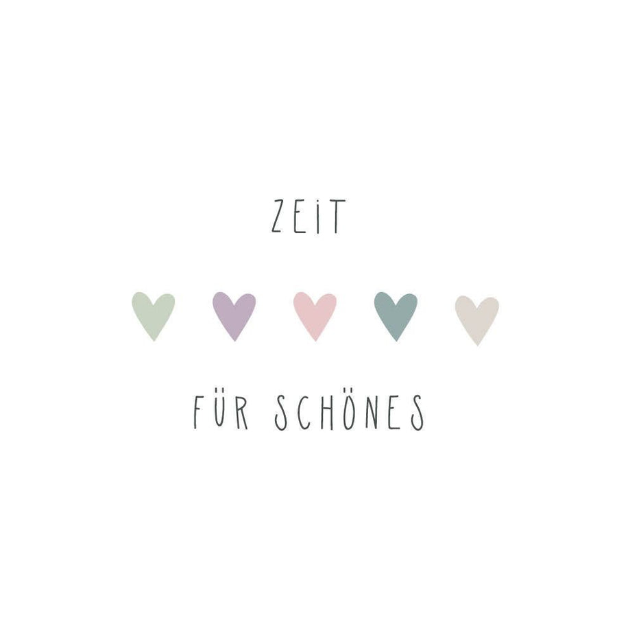 Servietten Zeit für Schönes ppd Herzmotiv Pastell 3 lagig Tissue lebensmittelecht FSC