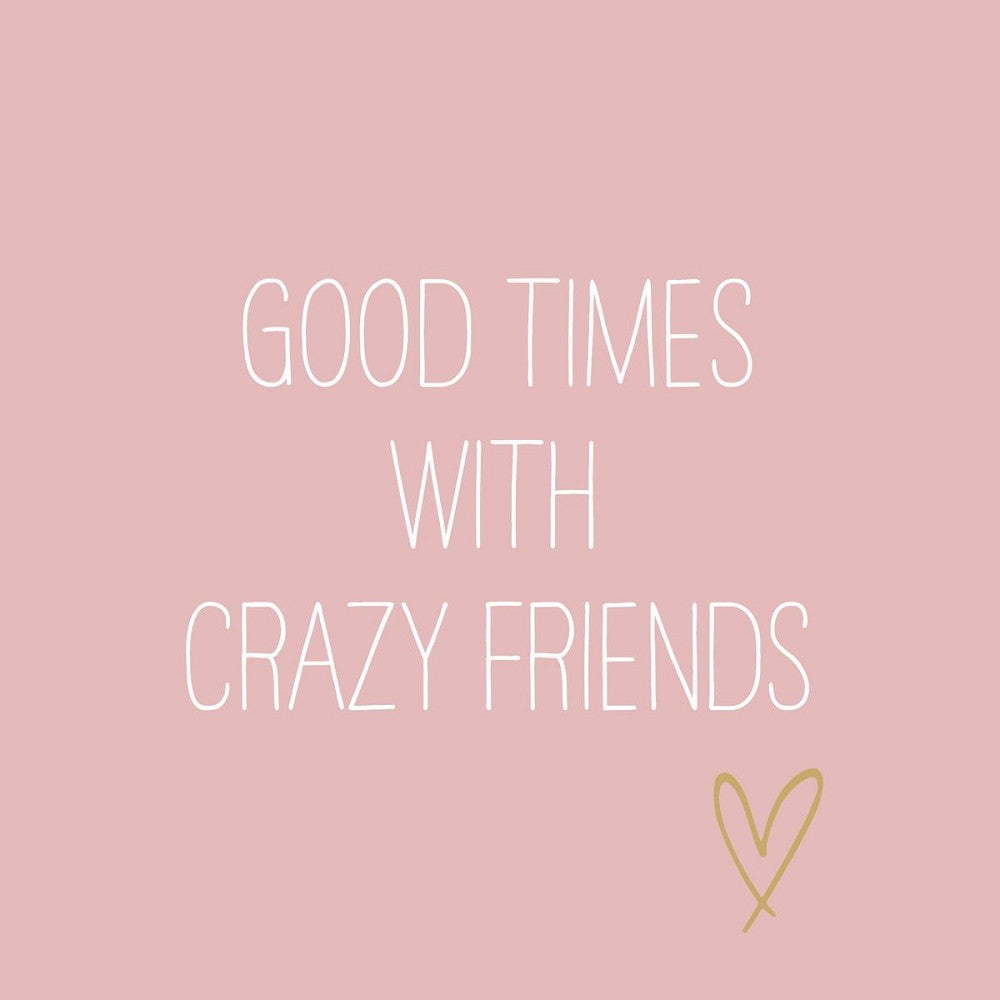 Servietten Crazy Friends rosè ppd Rosé Spruch Tissue lebensmittelecht FSC 33 x 33 Pure