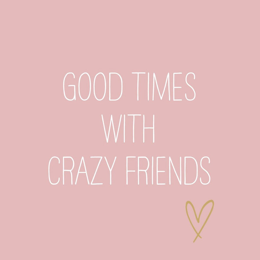 Servietten Crazy Friends rosè ppd Rosé Spruch Tissue lebensmittelecht FSC 33 x 33 Pure