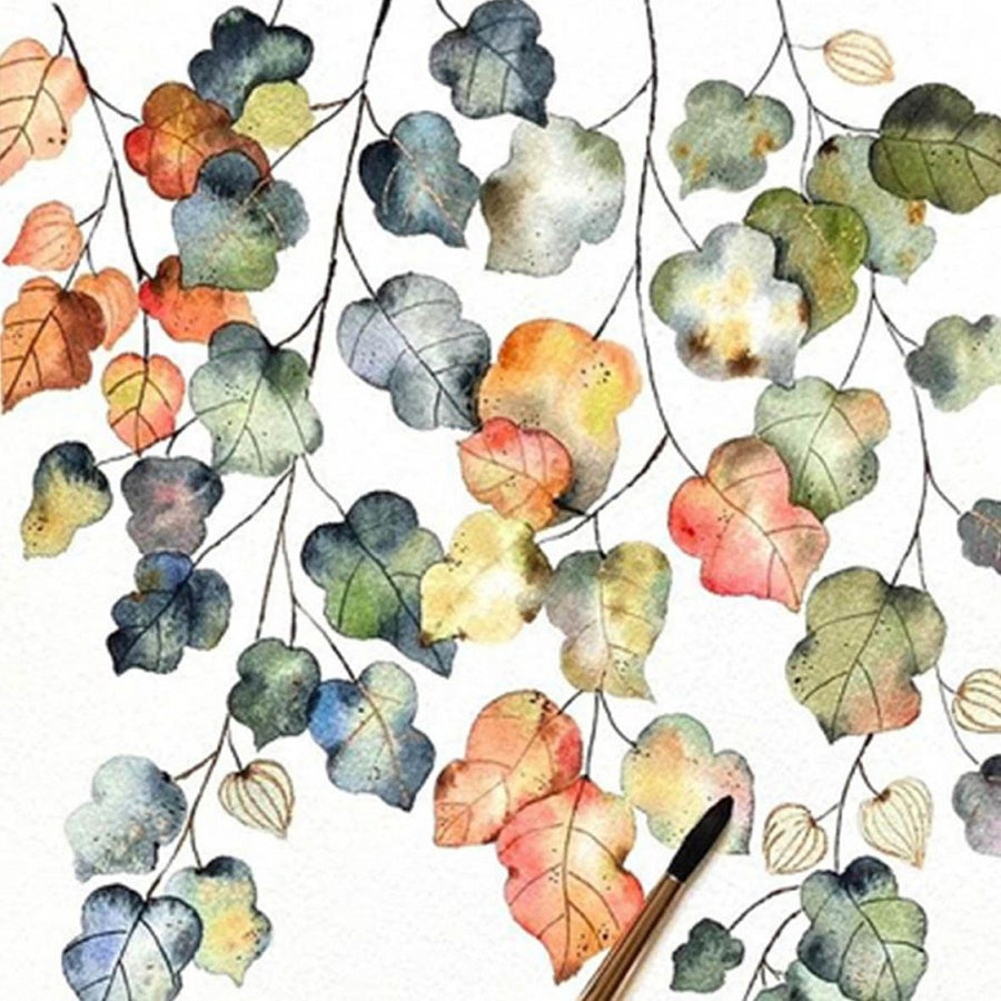 Servietten Bright Fall ppd Blätterdesign Herbstfarben Tissue lebensmittelecht FSC 33 x 33
