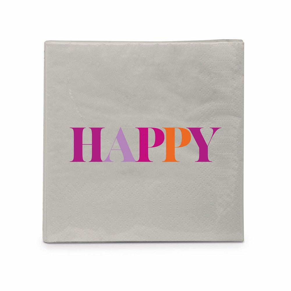 Servietten Happy D@H ppd 25 x 25 cm beige Lovely People Tissue lebensmittelecht FSC