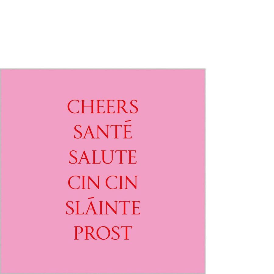 Servietten Cheers Prost rose ppd 25 x 25 cm Rosé roter Spruch Tissue lebensmittelecht FSC