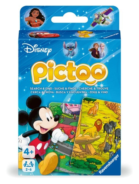 Pictoo Disney Kartenspiel Suche und finde Ravensburger ab 4 Jahre mehrsprachig inkl Deutsch