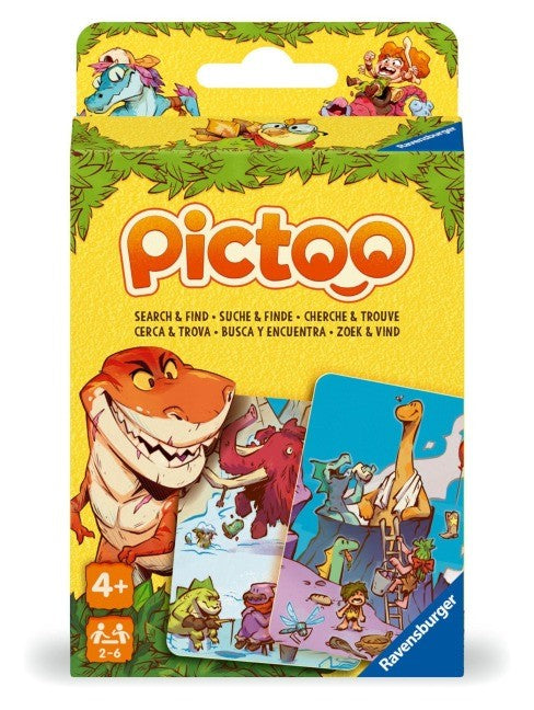 Pictoo Dino Welt Kartenspiel Suche und finde Ravensburger ab 4 Jahre mehrsprachig inkl Deutsch