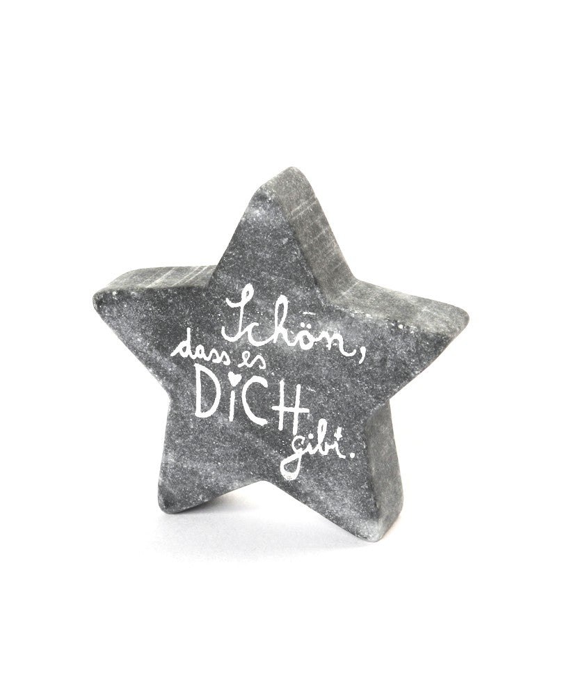 Marmorstern Grau Schön dass es dich gibt Good old friends Christbaumschmuck
