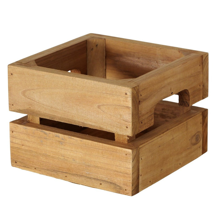 Box Legato Braun H 12 cm Used-Look recyceltes Holz handgearbeitet