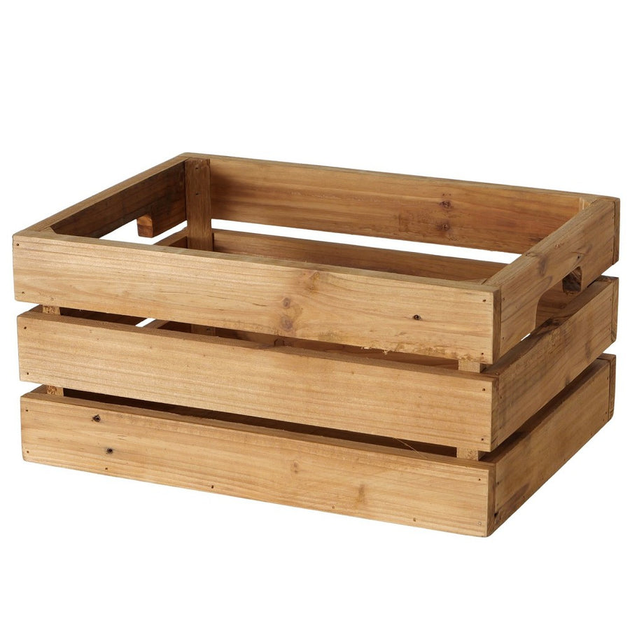 Box Legato Braun H 18 cm Used-Look recyceltes Holz handgearbeitet