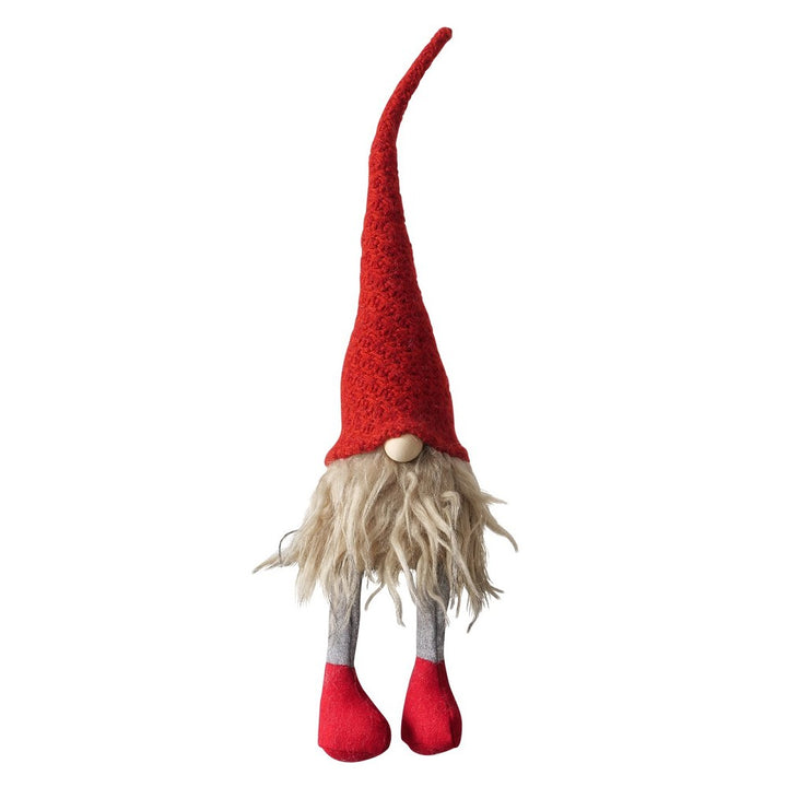 Kantenhocker Tomte Wichtel H 42 cm Braun Rot Weiß Weihnachtsdeko