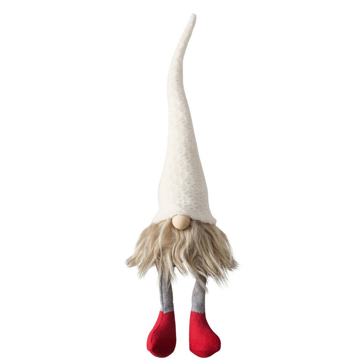 Kantenhocker Tomte Wichtel H 42 cm Braun Rot Weiß Weihnachtsdeko