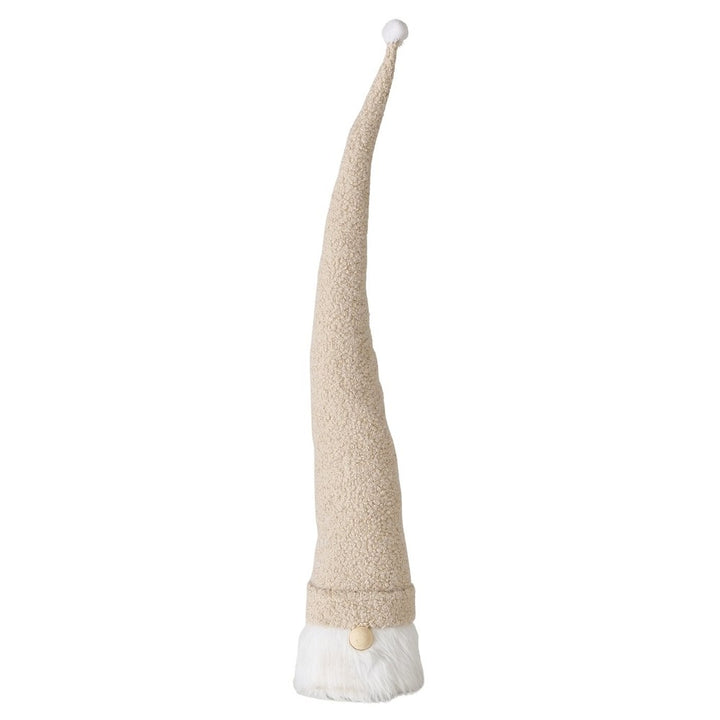 Figur Gunno Wichtel H 70 cm Beige Braun handgearbeitet Winterdeko