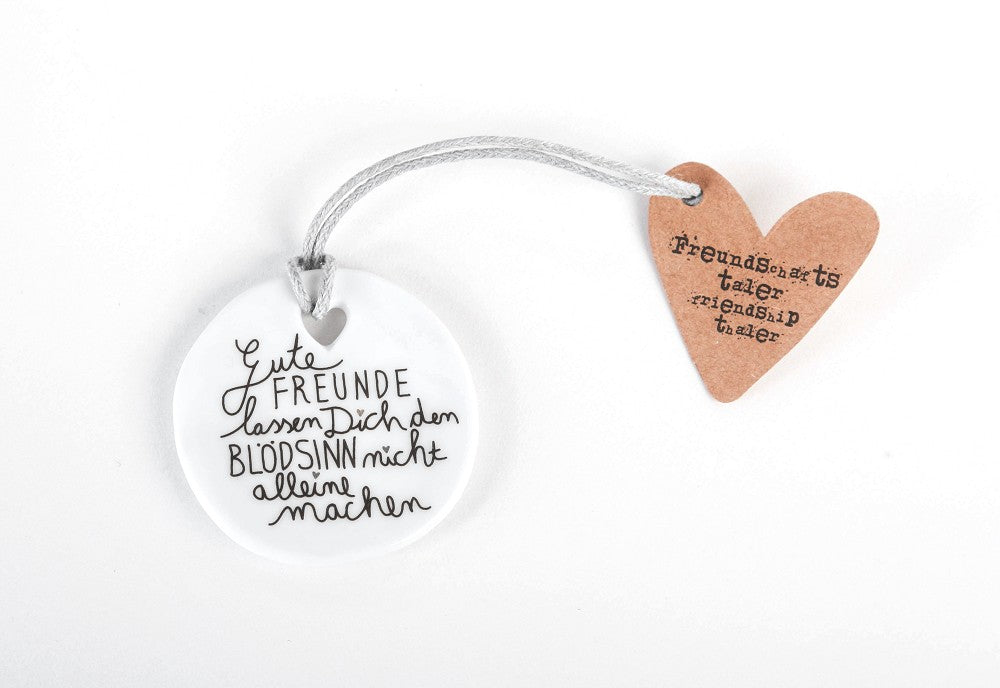 Freundschaftstaler Herztanz Good old friends Geschenkanhänger