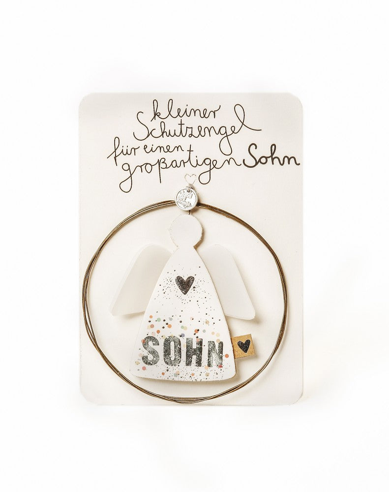 Familienengel Sohn Good old friends filigranes Ornament Schutzengel