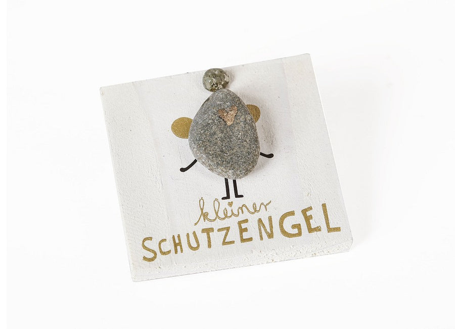 Steinbild Kleiner Schutzengel Good old friends echte Steine