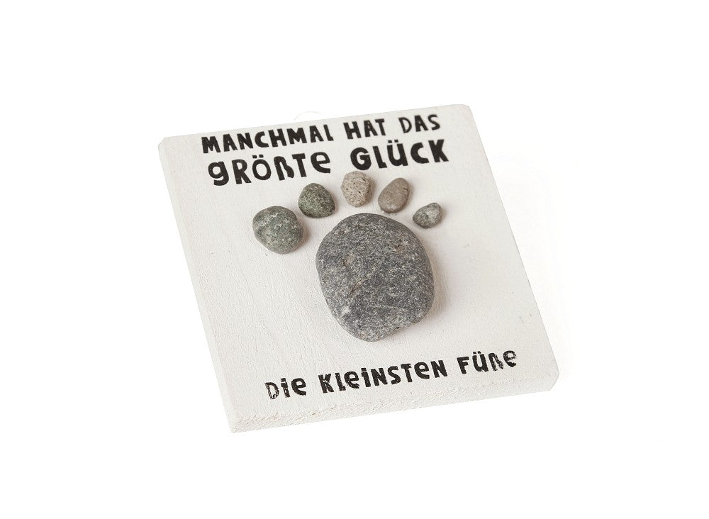 Steinbild Manchmal hat das größte Glück Good old friends echte Steine