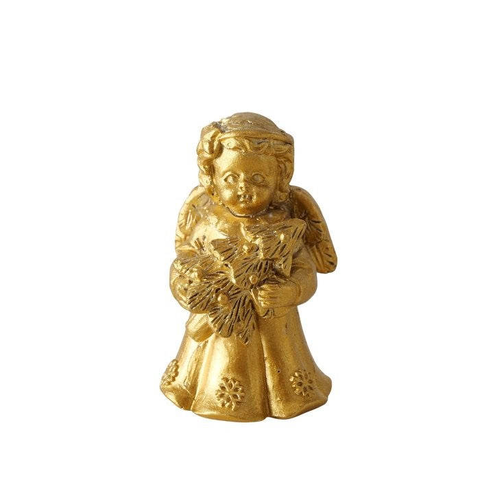 Figur Egenia Engel Gold H 5 cm Matt handgearbeitet
