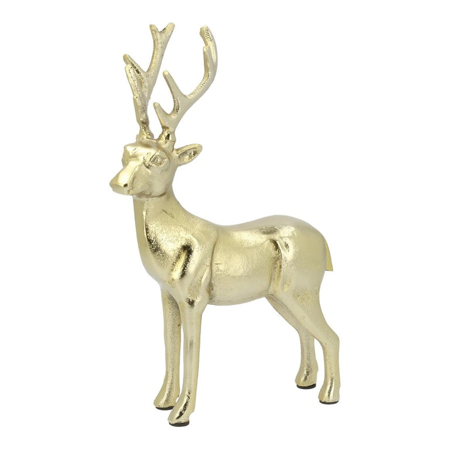 Hirsch aus Metall Gold H 28 cm elegant festlich