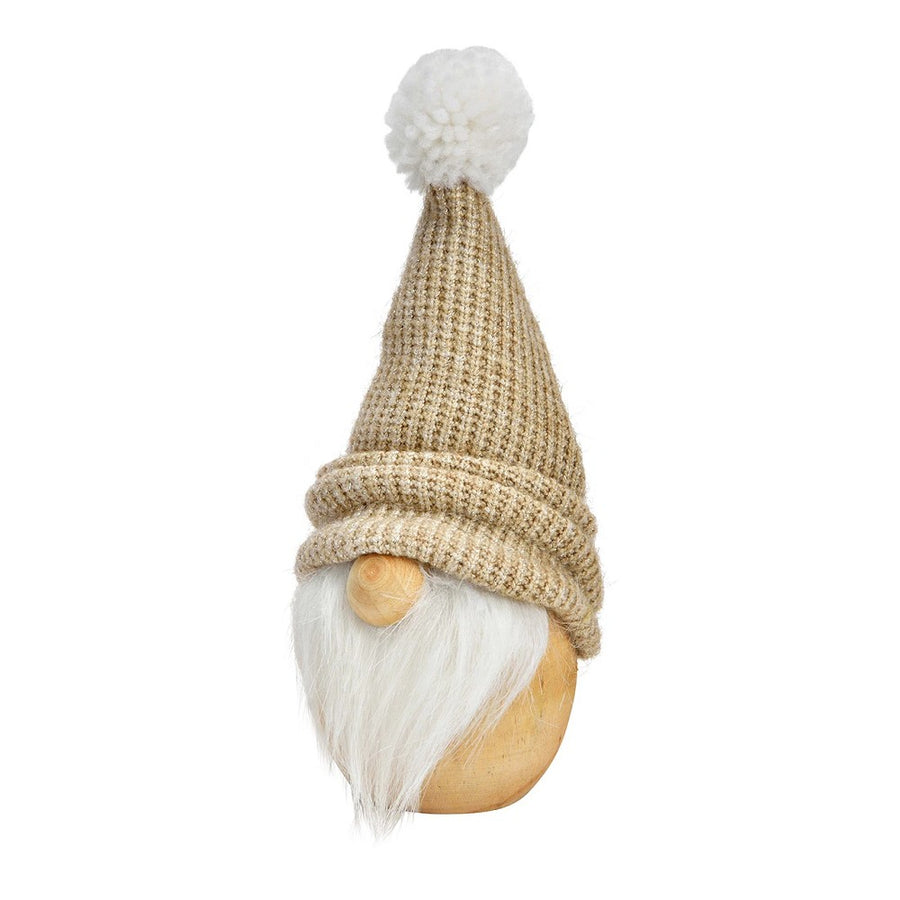 Wichtel aus Holz Textil Natur H 16 cm naturbelassen gemütlich