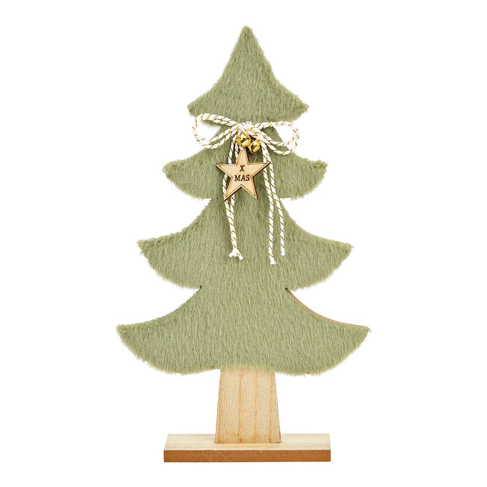 Aufsteller Tannenbaum Kunstfell Grün H 31 cm Weihnachtsdeko weich