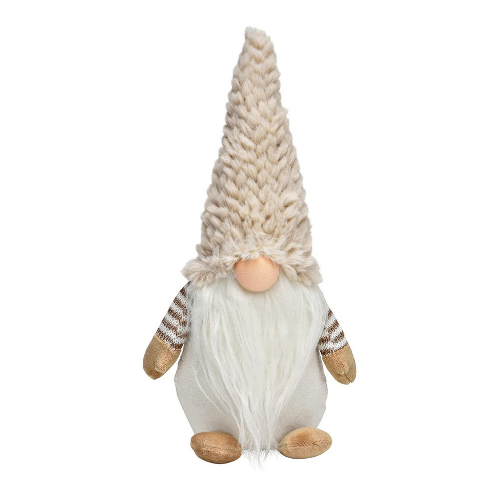 Wichtel aus Textil Beige H 32 cm gemütlich Winterdeko