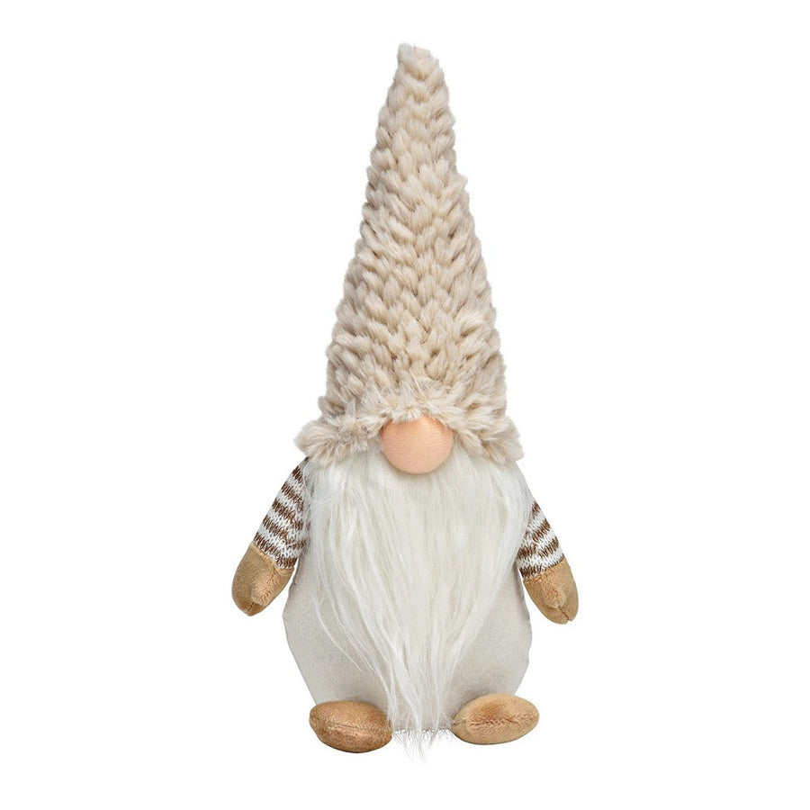 Wichtel aus Textil Beige H 32 cm gemütlich Winterdeko