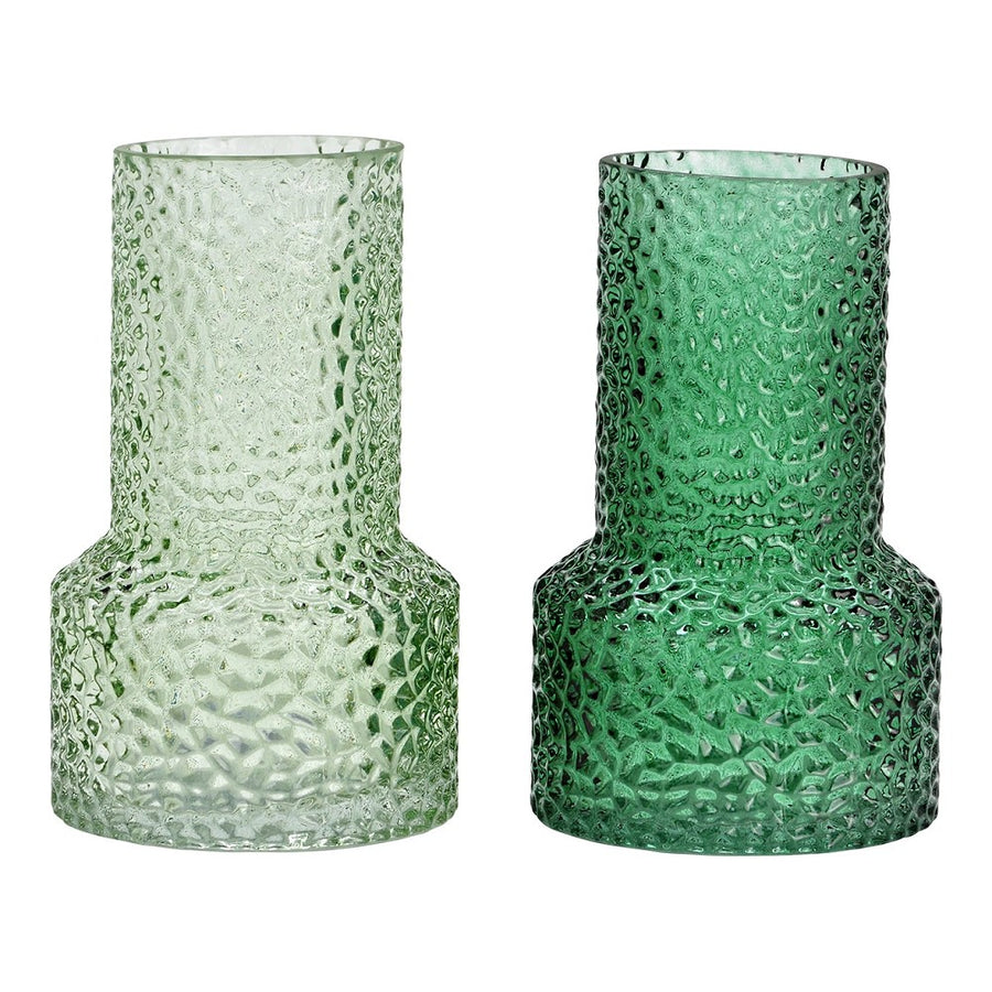 Vase aus Glas Grün H 16 cm elegant frisch